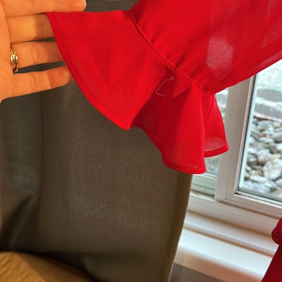 New NWT Red A.K.C. Red 2 pc gown dress 6 mother of bride - Picture 3 of 6